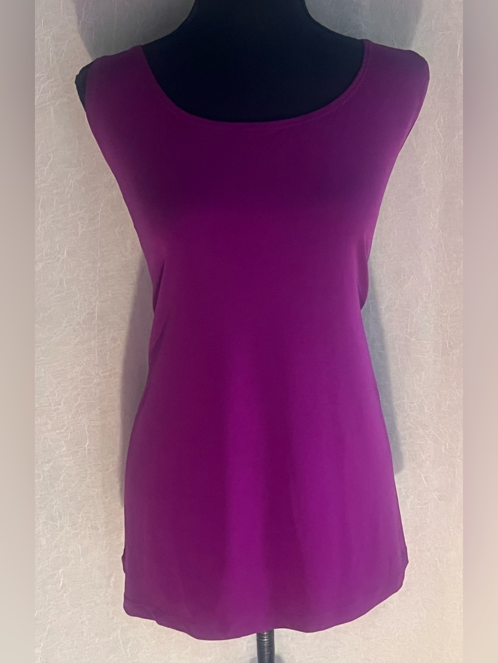 Susan Graver dressy Scoop Neck Tank Top purple